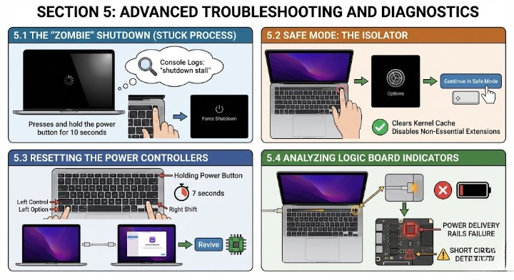 Troubleshooting Shut Down MacBook