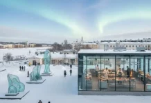 Oulu, Finland showcasing Arctic Food Lab and Northern Lights